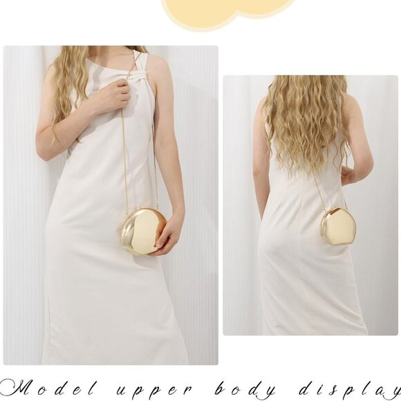 Acrylic Clutch Purse Metallic Evening Bag for Women Party Gift - Picture 6 of 6